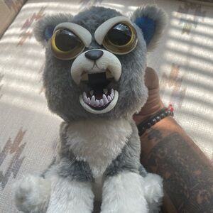 Feisty Pets Sammy Suckerpunch Dog Wolf 9” Plush Stuffed Animal Grey White